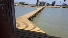 Pier with lower landing with covered platform and L-Head