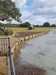 Wooden Bulkhead on private pond