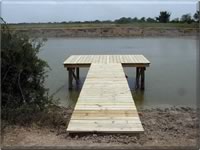 New Pier Construction on fishing pond