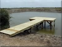 New Pier Construction on fishing pond