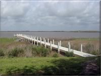 New pier construction on the bay