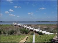New pier construction on the bay