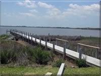 New pier construction on the bay