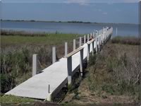 New pier construction on the bay